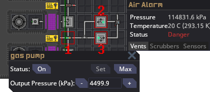 <pre>
  ┌<┐ 
 >┴>┘</pre>